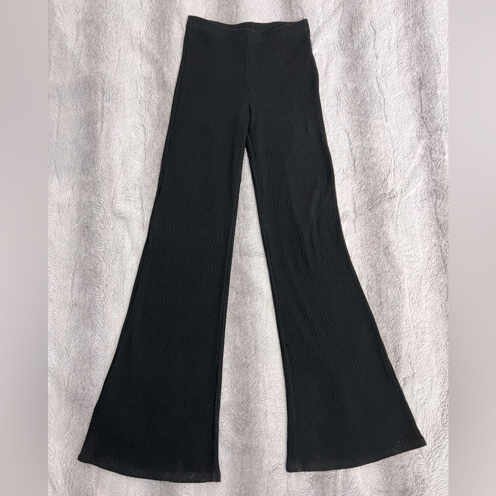 Knitted black bell bottoms size medium pre loved